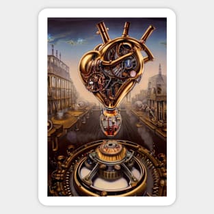 Steampunk mechanical heart Sticker